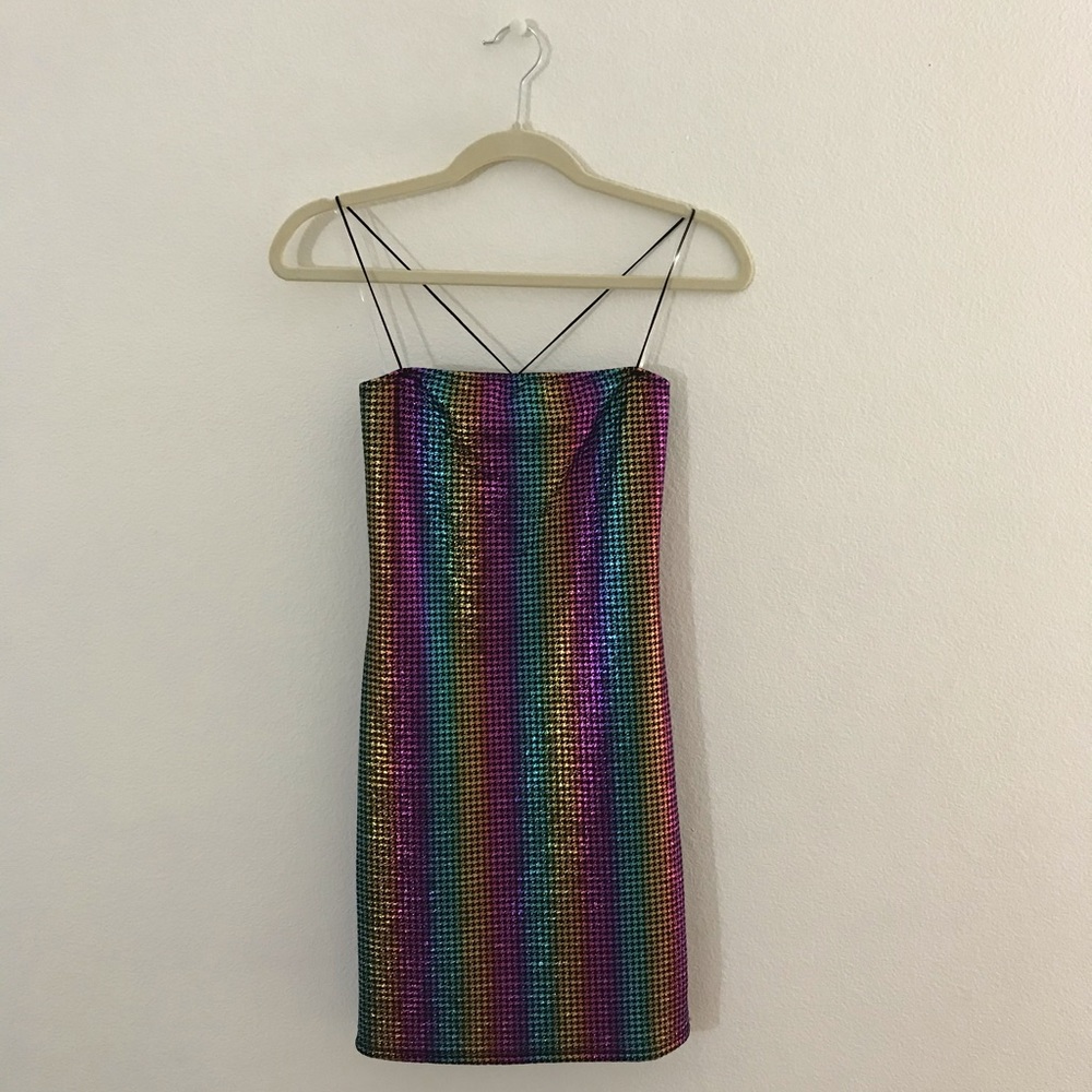 HOTTIE’S WORLD square neck mini dress